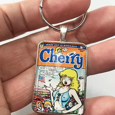 Buy Cherry #3 Cover Pendant With Key Ring And Necklace Comic Book Jewelry Poptart • 12.29£