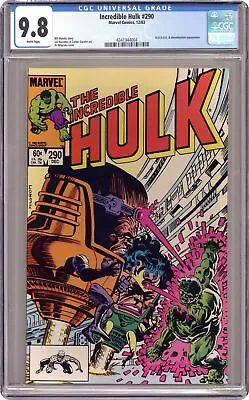 Buy Incredible Hulk #290 CGC 9.8 1983 4341944004 • 70.58£