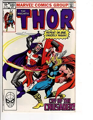 Buy The Mighty Thor #330 Marvel Comic Book KEY - 1st Crusader VF 1983 • 11.07£
