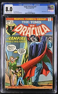 Buy Tomb Of Dracula #17 CGC 8.0 (1974) Early Blade Appearance OW W Pages Marvel VF • 51.59£