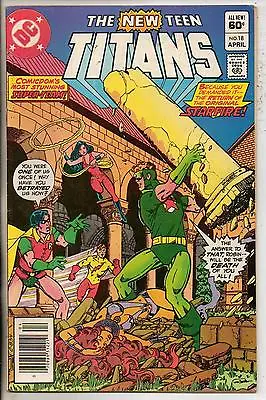 Buy DC Comics New Teen Titans Vol 1 #18 April 1982 Original Starfire VF • 3.35£