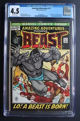 Buy Amazing Adventures #11 1st BRAND CORP, Mutated Furry BEAST Of X-Men 1972 CGC 4.5 • 109.58£