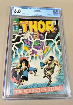 Buy Dc Thor #129 Cgc 6.0 Off White Pgs/wh Pgs 6/66 1st App Of Ares Stan Lee Story • 205.55£