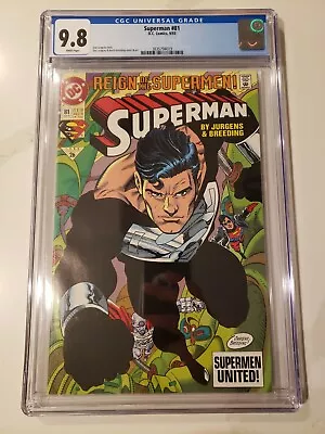 Buy Superman 81 CGC 9.8, DC Comics 1993 1st Black Suit Cover  • 62.46£