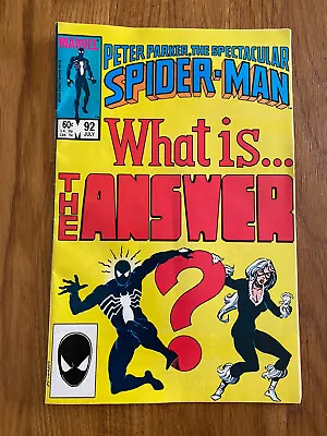Buy Peter Parker The Spectacular Spider-man #92 - Marvel Comics - 1984 • 6.65£
