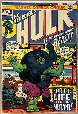 Buy  Incredible Hulk #161 - Hulk Vs. Beast, Death Of Mimic (Marvel, 1973)  • 19.99£