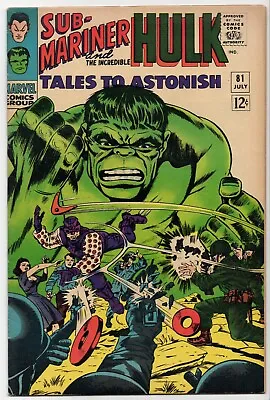 Buy Tales To Astonish #81 - 1st App Boomerang - Lady Dorma Hulk Sub-mariner  1966 • 28.14£