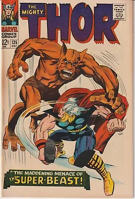 Buy ~THOR #135~ (1966) ~2nd Appearance HIGH EVOLUTIONARY~ ~JANE FOSTER~ ~ODIN~ • 59.24£