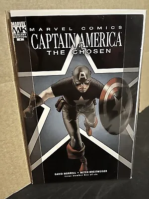 Buy Captain America THE CHOSEN 5 🔥2007 CHAREST VARIANT🔥Marvel Comics🔥NM • 8£