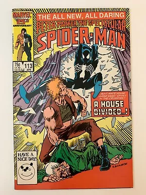 Buy Peter Parker The Spectacular Spider-Man #113 Blackcat App. 1986 FN-FN+ • 6.30£
