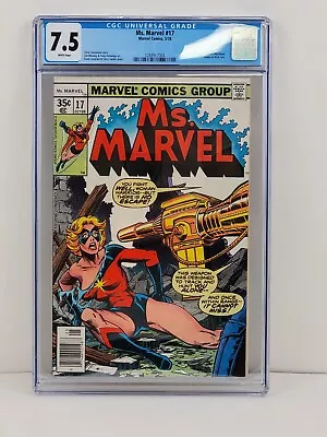 Buy Ms. Marvel #17 CGC 7.5 WP Newsstand 2nd Cameo Appearance Of Mystique Marvel 1978 • 47.44£