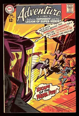 Buy Adventure Comics #365 DC Comics 1968 (FN/VF 7.0) 1st App Of Shadow Lass! L@@K! • 31.97£