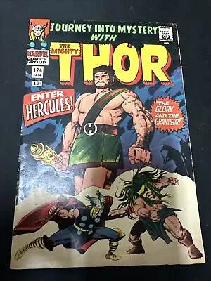 Buy Journey Into Mystery #124 Thor 1966 Marvel Comics 1st Queen Ula 2nd Hercules • 39.54£