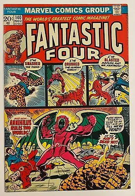 Buy FANTASTIC FOUR 140 (1973) KEY Origin Of Annihilus Marvel Comics • 16.08£