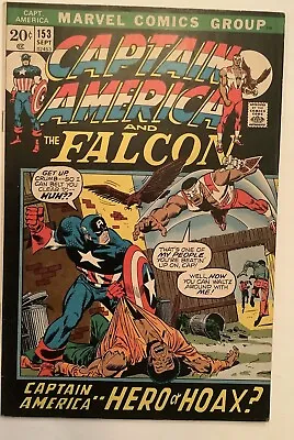 Buy Captain America #153 ~ 1972 Marvel ~ 1st Appearance Of Jack Monroe 🔑~ F+ • 26.50£