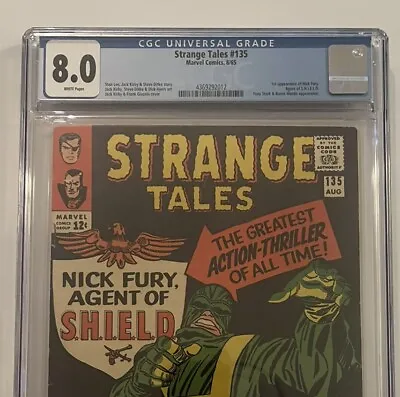 Buy Strange Tales #135 * CGC 8 WHITE PAGES * 1st App Of Nick Fury • 399.50£