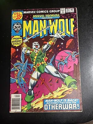 Buy Marvel Premiere #45 Featuring Man-Wolf Marvel Comics 1978 George Perez Art • 7.90£