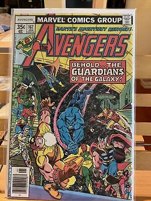 Buy AVENGERS #167 First Guardians Of The Galaxy Avengers Team-Up (Marvel 1977) • 15.98£