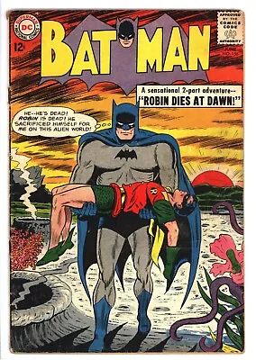 Buy * BATMAN #156 (1963) Much Homaged Classic Robin Death Cover! Very Good 4.0 * • 167.86£