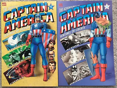 Buy Marvel Comics - The Adventures Of Captain America Sentinel Of Liberty #1 & 3 • 6.50£