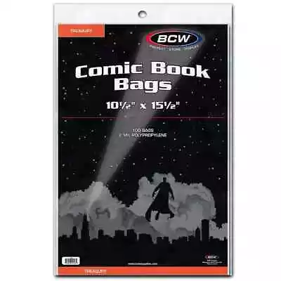 Buy BCW Treasury Comic Book Bags (100 Pack) Acid Free Safe 2 Mil Archival Quality • 20.99£