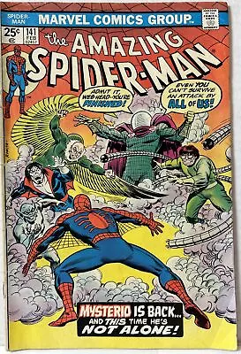 Buy The Amazing Spider-Man #141 1st Appearance Of The 2nd Mysterio Key  1975 • 15.98£