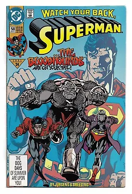 Buy Superman #58 (Vol 2) : NM- :  Fangs Of The Bloodhounds  • 1.80£