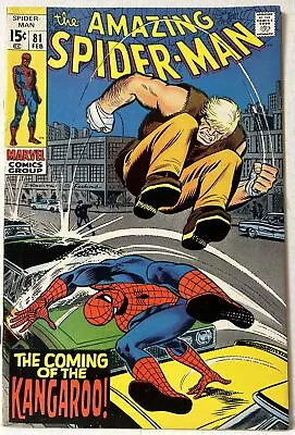 Buy Amazing Spider-man #81 Marvel Comics 1970 1st Appearance Kangaroo Key Fine • 28.14£