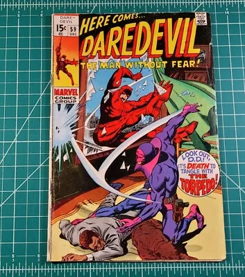 Buy Daredevil #59 (1969) 1st App Torpedo Marvel Roy Thomas Gene Colan VG/FN • 27.98£