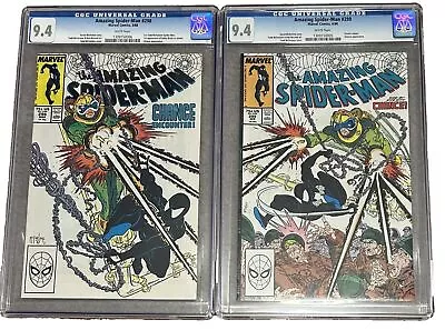 Buy Amazing Spider-Man #298 1st Eddie Brock 1st McFarlane & #299 1988 Custom CGC 9.4 • 276.71£