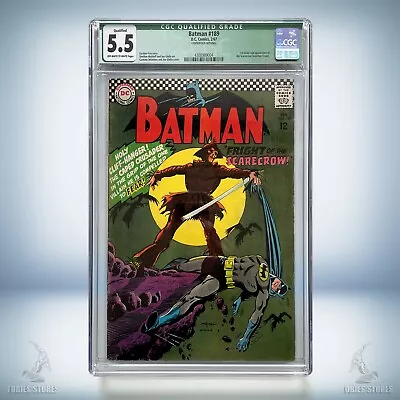 Buy Batman #189 (DC Comics 1967) CGC 5.5 Qualifed | First Silver Age Scarecrow • 145£