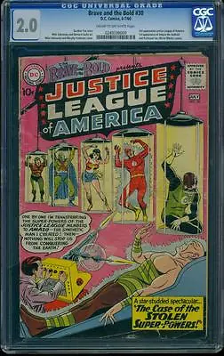 Buy Brave And The Bold 30 CGC 2.0 Silver Age Key DC Comic 3rd Justice League L@@K • 236.68£