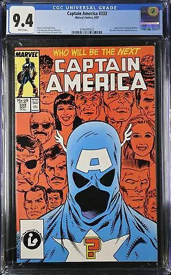 Buy Captain America #333 - Marvel Comics 1987 CGC 9.4 Super-Patriot (Johnny Walker)  • 23.18£
