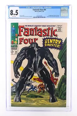 Buy Fantastic Four #64 - Marvel Comics 1967 CGC 8.5 1st Appearance Of The Kree Sentr • 141.52£