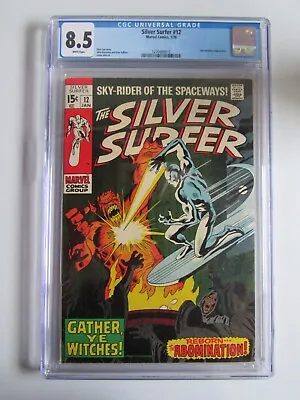 Buy Silver Surfer 12 CGC 8.5 WP Abomination App 1970 • 133.24£