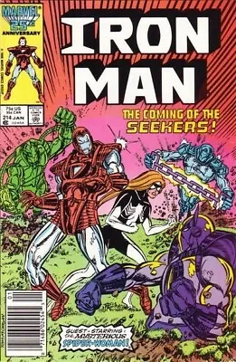 Buy Iron Man (1968) #214 Debut Black Spider-Woman Costume Newsstand VF-. Stock Image • 3.18£
