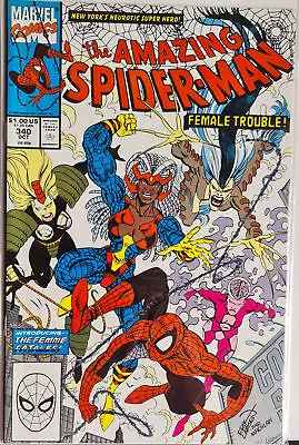 Buy Amazing Spider-Man #340 (10/1990) - Direct Editon - 1st Femme Fatales NM • 5.99£