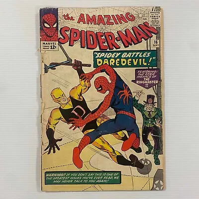 Buy Amazing Spider-Man #16 1964 Poor Cent Copy **Cover Completely Detached** • 170£