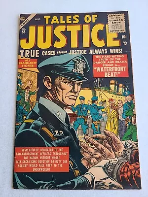 Buy Tales Of Justice #55, Atlas 1955 Comic Book, (1955/045), F/VF 7.0 • 58.50£