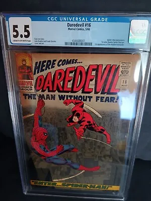 Buy Daredevil 16 Cgc 5.5 Cream To Off White Spider-Man Cover Romita • 181.36£