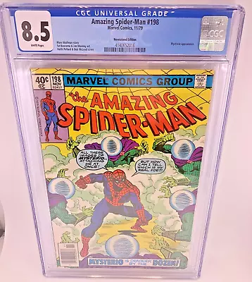 Buy Amazing Spider-Man #198 CGC 8.5 White Pages Marvel Comics 11/79 Newsstand Vers. • 49.60£