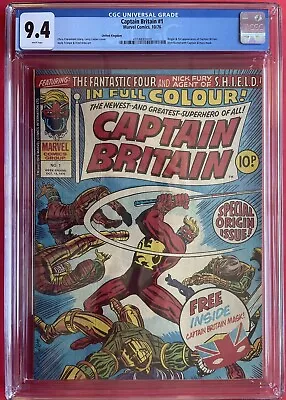Buy Captain Britain #1 (1976) 1st Appearance Of Captain Britain CGC 9.4 With Mask • 695£