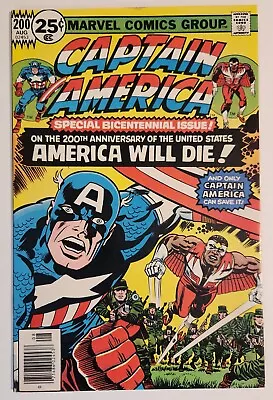 Buy Captain America #200 (1976, Marvel) VF Jack Kirby Special Bicentennial Issue! • 11.19£