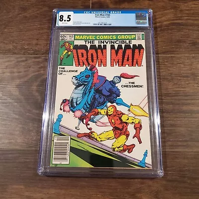 Buy Iron Man 163 CGC 8.5 Newsstand Key 1st Appearance Of Obadiah Stane Marvel Comic • 39.99£