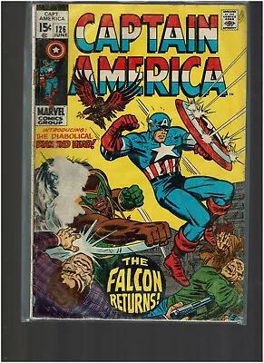 Buy Captain America #126 OWW  Marvel 1970 1ST APPEARANCE OF DIAMOND HEAD • 17.68£