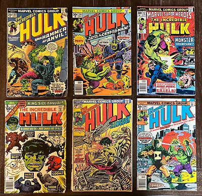 Buy Marvel Comics The Incredible Hulk #’s 182, 194, 204, 205, Annual #5, Heroes#62 • 119.13£