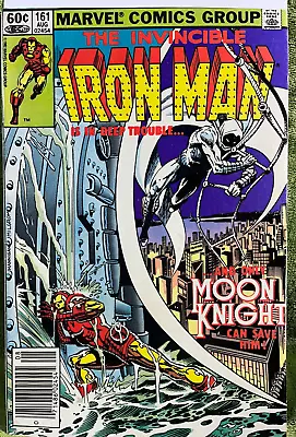 Buy The Invincible Iron Man #161 - Moon Knight Marvel 1982 Nice Comic! VF 8.0 • 3.96£