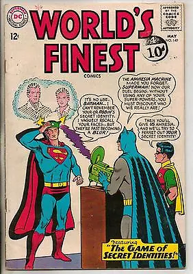 Buy DC Comics Worlds Finest #149 May 1965 Superman & Batman F+ • 26£