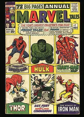 Buy Marvel Tales (1964) #1 VG+ 4.5 Annual Spider-Man Iron Man Thor! Marvel 1964 • 110.41£
