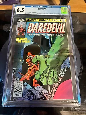 Buy Daredevil #163 CGC 6.5 3/80 1980 Hulk Tony Stark & J. Jonah Jameson App Marvel • 62.28£